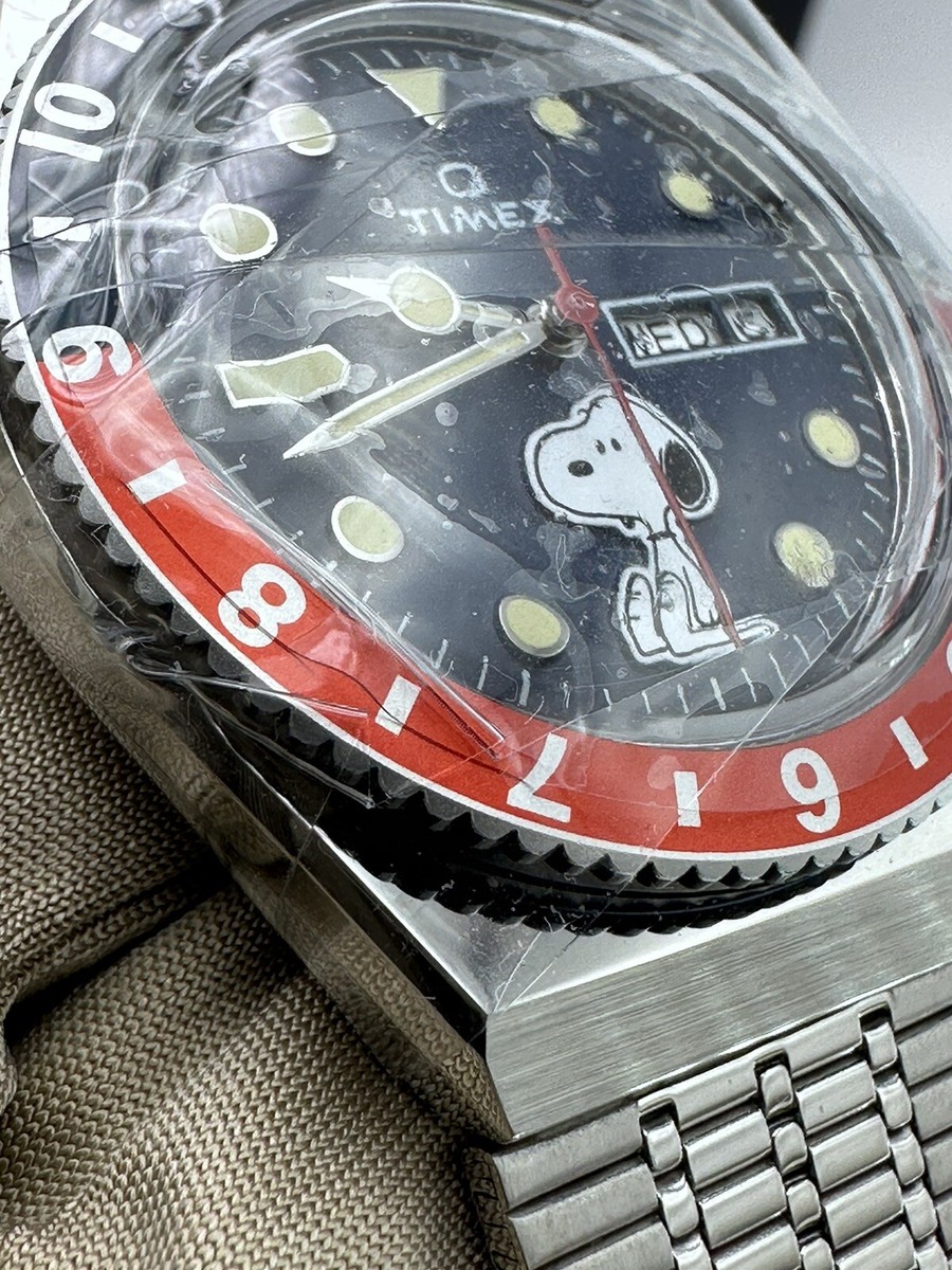 Authentic New Q TIMEX x Limited SNOOPYDay-Date Japanese Mvnt