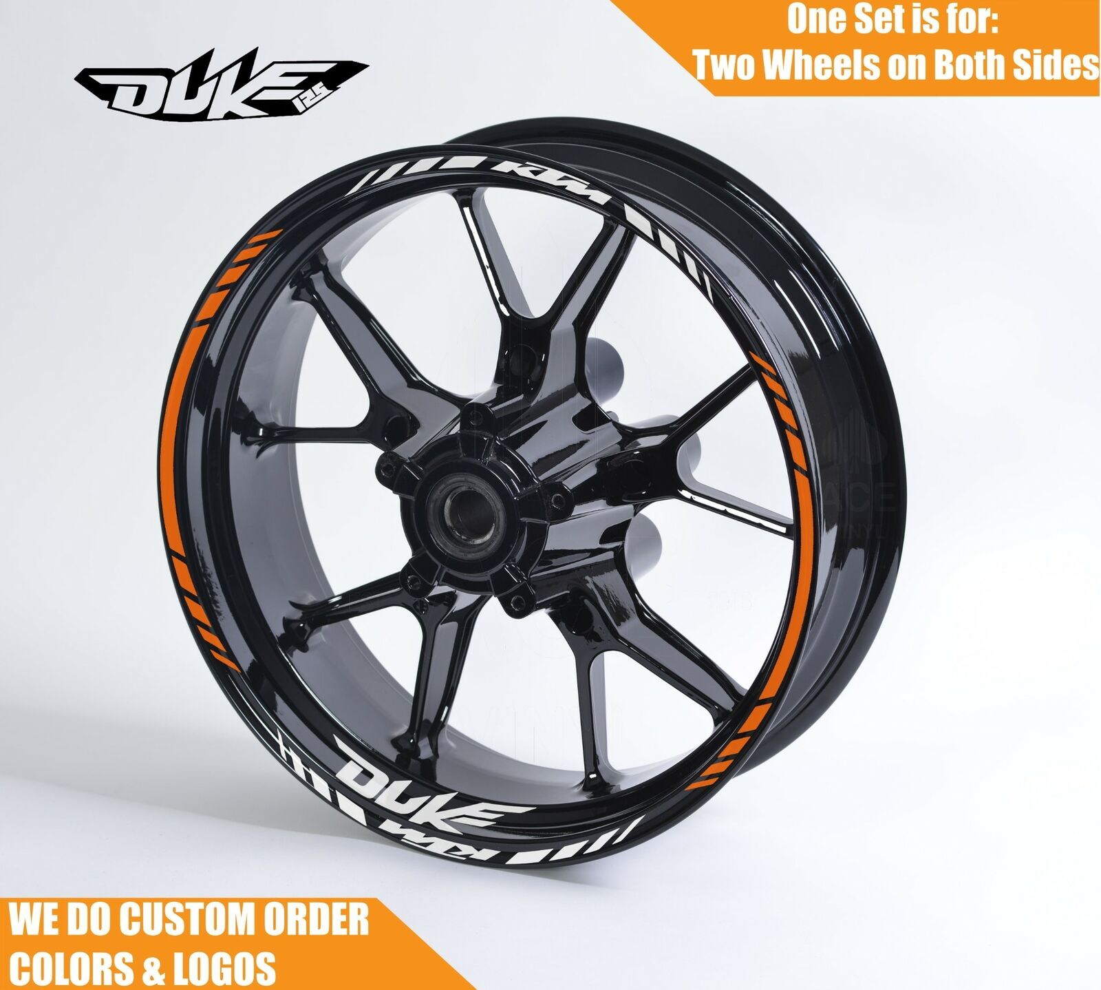 KTM Duke 125 Wheel Decals Rim Sticker Set 125 250 390 Wheels Rims