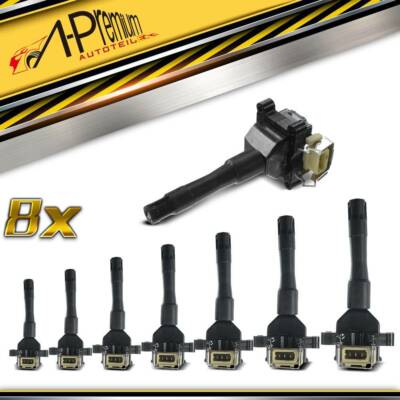 8x Zündspule Zündmodul für BMW E32 E34 E38 3.0L 4.0L Motorcode M60 B30 M60