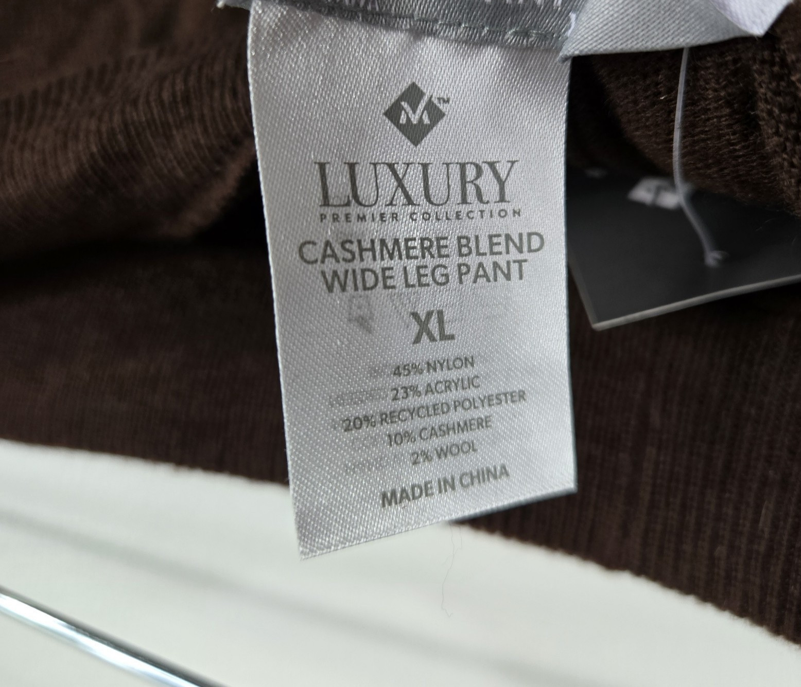 Member's Mark Women's Size XL Cashmere Blend Hoodie & Wide Leg Pant Set New