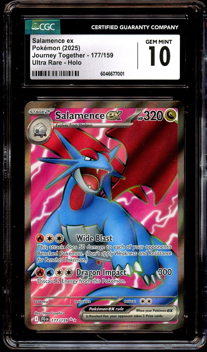 CGC 10 GEM MINT Salamence EX 177/159 FULL ART HOLO RARE