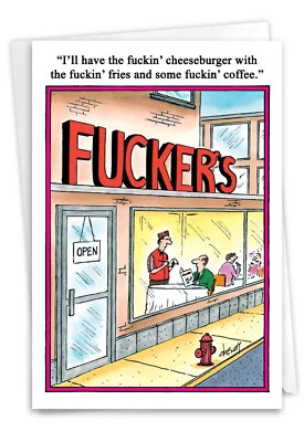 1 Funny Birthday Greeting Card with Envelope - Bday F'ers