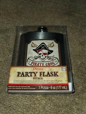 Pirate Party Flask - Use For CosPlay, Dress-Up, Halloween, or Theater!
