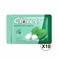 Clorets Sugar Free Candy Fresh Mint 15.4 g Spear Mint Fl, Pack of 10