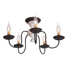 Irvin's Country Tinware Thorndale Ceiling Light in Vintage White