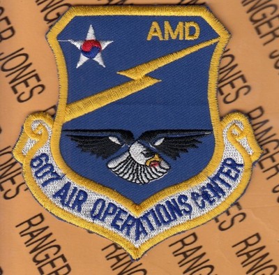 USAF Air Force 607th Air Operations Center AOC AMD ~3.5'' patch c/e B