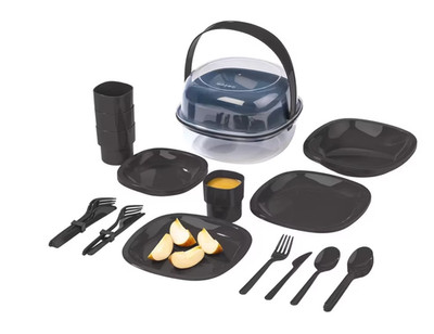 CRIVIT Campinggeschirr Set - 33-teiliges Set Outdoor Wandern Essen Nr. 4