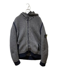 STONE ISLAND/ 2WAY ZIP KNIT PARKA JACJET Gray...