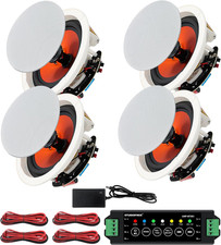 6.5 Inch Bluetooth Ceiling Speakers,600W Wired Recessed Speaker System, Ideal fo