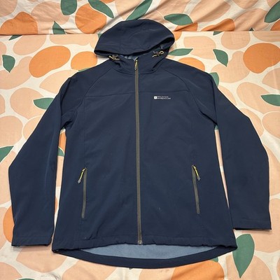 Mountain Warehouse Softshell Jacket Men s Large Navy Blue Full Zip Fleece Lined