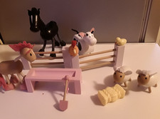 Farm Animal Set in Wood Early Learning Centre and Others