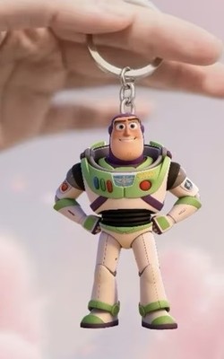 Disney 1 Stck. Toy Story Buzz multifunktionaler flacher Acryl 2D Schlüsselanhänger Urlaubsgeschenk