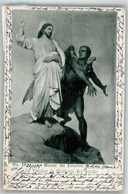 38161624 - Paris signed Scheffer Ary La Tentationdu Christi Musee du Louvre