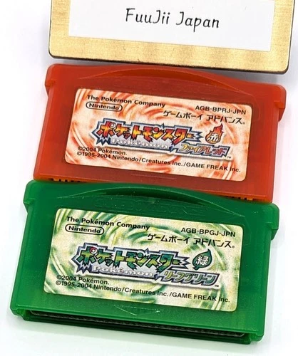 Pokemon Fire Red & Leaf Green set Japanese GameBoy Advance Authentic GBA Tested