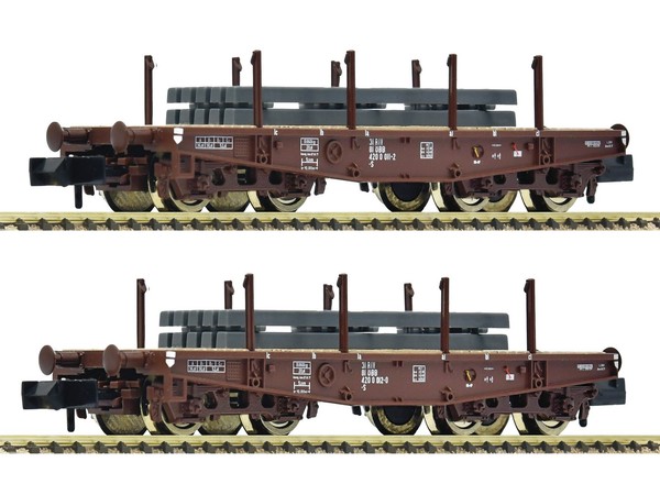 Fleischmann 6660135 - GüTerwagen Set Schwerlast-Flachwagen ÖBb Ep.Iv 2-Teilig-image