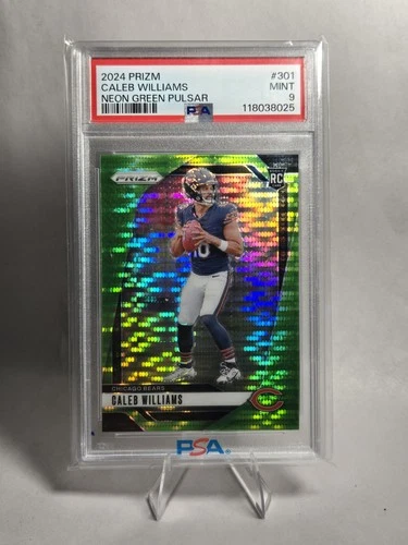 2024 Prizm Caleb Williams Neon Green Pulsar Prizm Psa 9