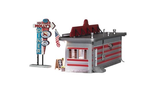 Woodland SCENICS N Scale Miss MOLLYS Diner Assembled Building BR4956 ...