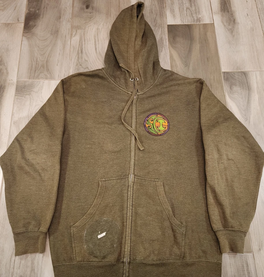 Sudadera con Capucha Cremallera Completa Incidente Queso De Colección String Verde L Colorado Jam Y2k Foto 2 de 4