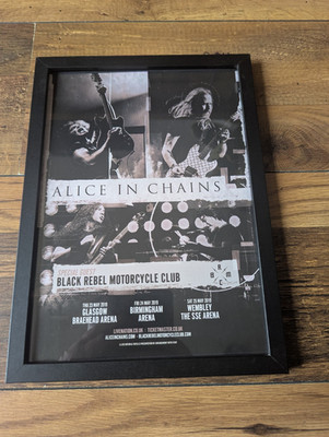 Alice in Chains/BRMC 2019 UK Tour Dates Framed Kerrang! A4 Ideal Gift