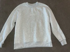 WILO Wellness Women XS Crewneck Long Sleeve Sweatshirt Gray Pullover Athleisure