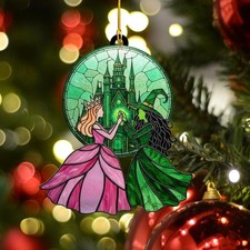 Wicked Stained 2D Acrylic Ornament, Wizard of Oz Wicked Musical Fan Art Decor
