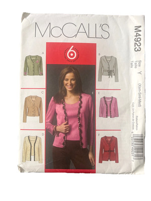 McCall's M4923 Misses Button Cardigan Sweater & Top Sewing Pattern Size XS-S-M