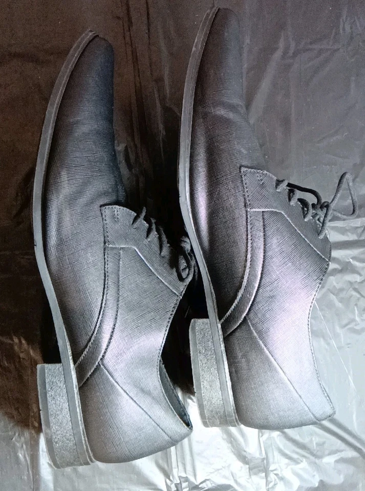 Calvin Klein 男式 Benton 黑色皮革方头牛津正装鞋 10.5 码 — 第 4/4 张图片