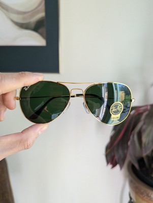 Rayban Aviator Classic Sunglasses (polish gold frame and G-15 green lenses) AVIATOR CLASSIC Sunglasses in Arista Gold and G-15 Green  main image 4