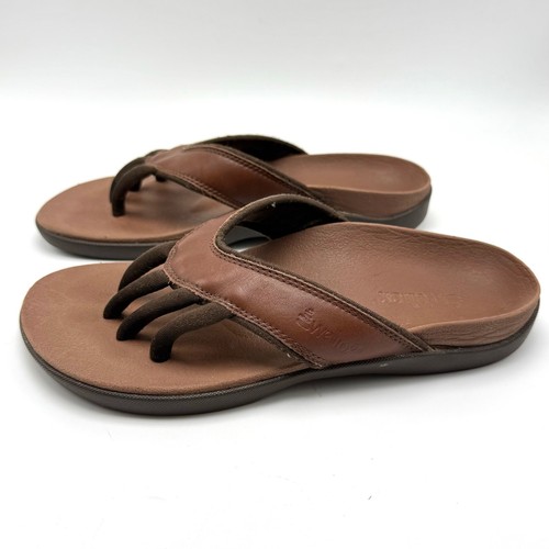 Wellrox Cloud Damen-Sandalen Größe 7 braun Leder Zehentrenner bequem ergonomisch - Bild 2 von 8
