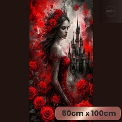 Diamond Painting Bild groß, XXL  50cm X 100cm  ''Dornröschen''