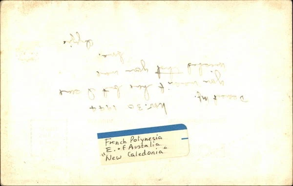 Australia RPPC Nueva Caledonia Escenas de Polinesia Francesa Foto Real Tarjeta Postal Foto 2 de 2