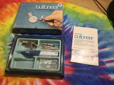 Vintage Buttoneer by Ronco, The 5 Second Button Attacher w/ Instructions