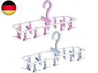 WäSchestäNder Mit 12 Clips, 2 StüCk Faltbarer Camping KleiderbüGel Sockenhalter