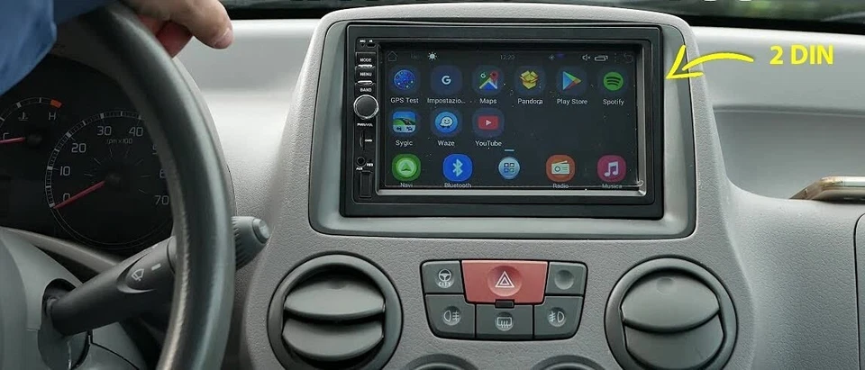 Mascherina Autoradio Per Fiat Panda 169 2 DIN Pannello Stereo Radio - Immagine 4 di 4