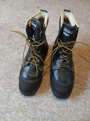 Royer Interguard 2249XPB Black Leather Work Boots  Size 7  3E