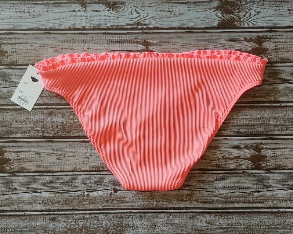 SO Junior's размер XXL хипстер оранжевый ребристый бикини плавать низы новый - Изображение 2 из 2