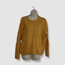  69 Vince Camuto Women's Yellow Center Seam Long Sleeve Sweater Size S
