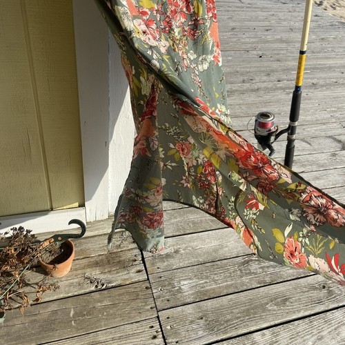 BOG Collective Long Floral Medium Women's Slit Dress Spaghetti Strap #e7 - Picture 9 of 11