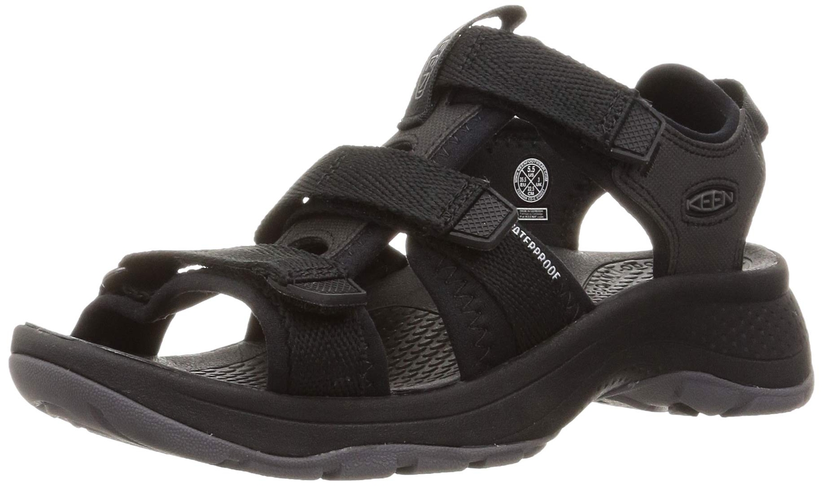 Keen Womens Astoria West Open Toe Sandal Black Size 5