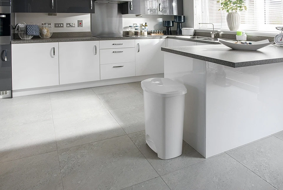 ADDIS 50 LITRE BIN DUSTBIN RUBBISH PAPER KITCHEN WASTE BIN ROLL TOP PEDAL BINS - Image 2 of 4