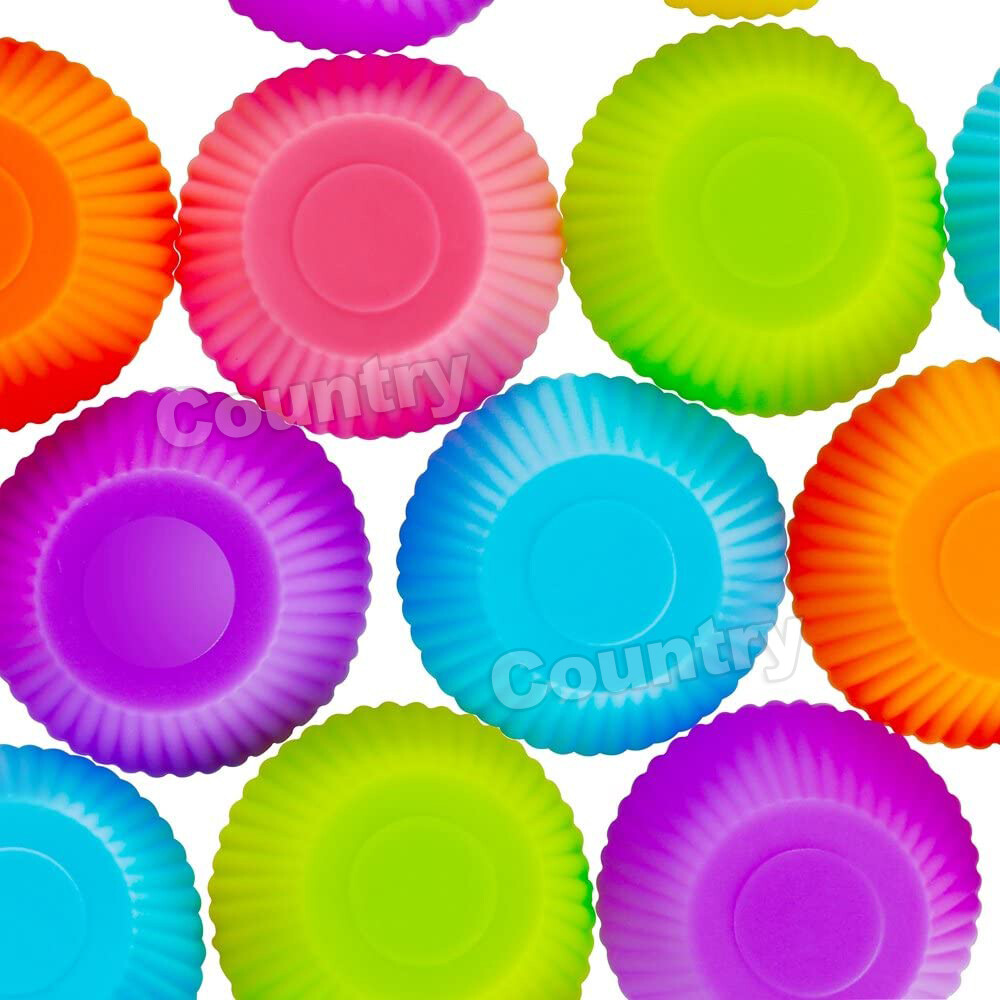 20x Muffin Silicone Cupcake Case Round Cup Cake DIY Bake Mold Baking