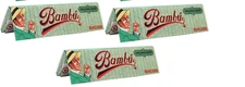 3x Bambu Classic Organic King Size Rolling Papers 100% Authentic 3PKS USA SHPD