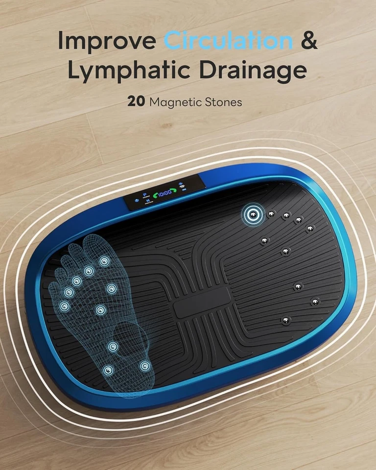 Vibration Plate 4D Oscillation Vibration Platform Whole Body Workout Blue Color - Image 4 of 4