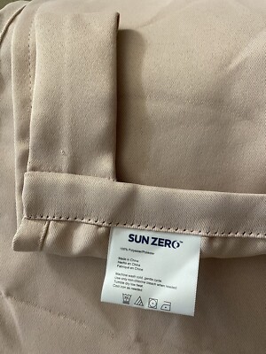 Sun Zero Kenneth Energy Saving Blackout Rod Pocket Curtain Panel Blush 39x63 1pc