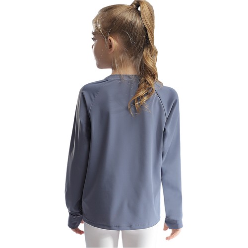 Kids Sports Top Quick-Drying T-shirt Long Sleeve Blouse Round Neck Shirts Tees - Picture 11 of 60