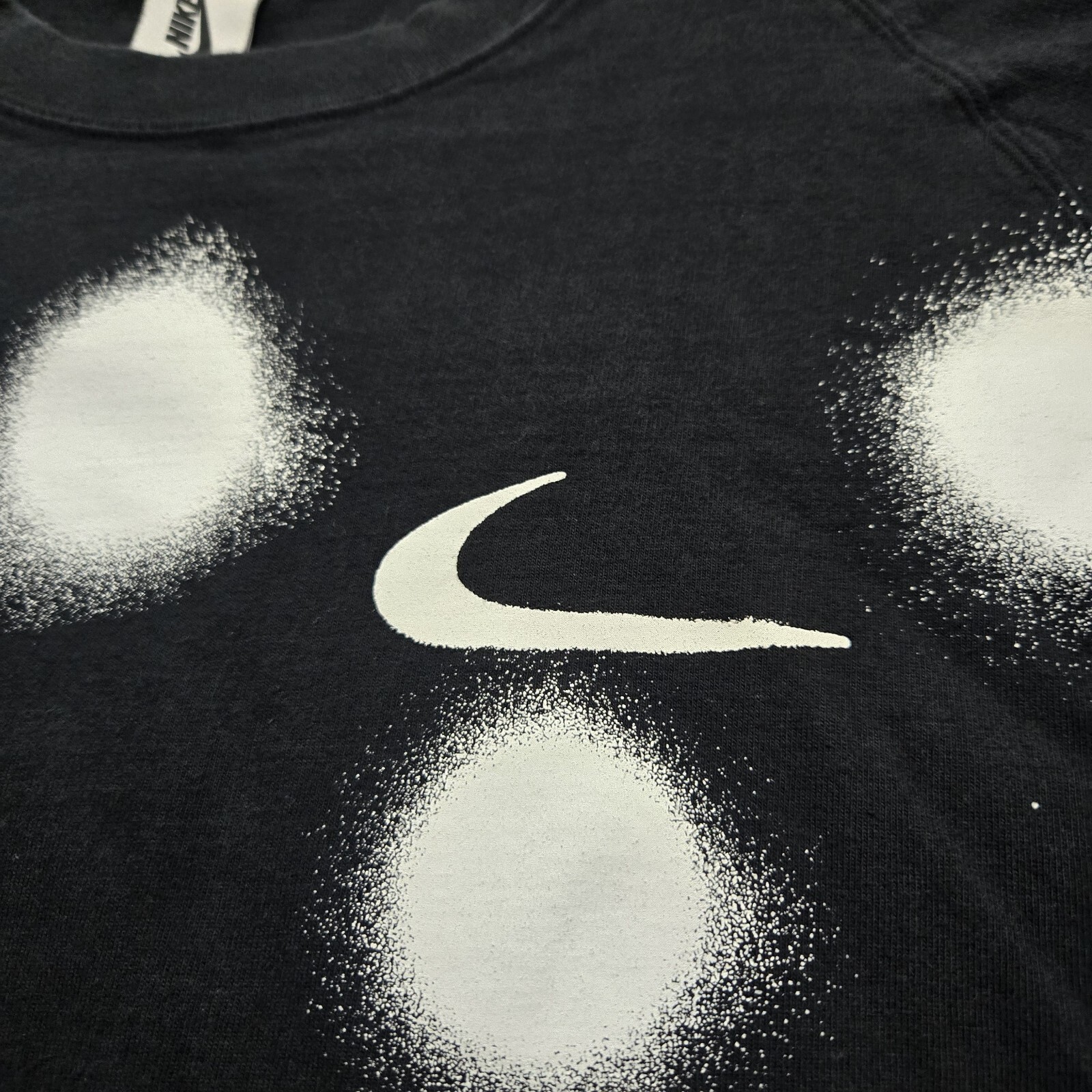 T shirt uomo taglia MEDIA Off White x Nike Spray Dot maglietta nera grafica CU2477 010