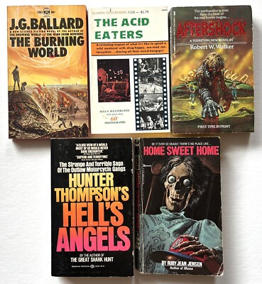 5 Rare Horror SciFi Vintage Paperback Lot