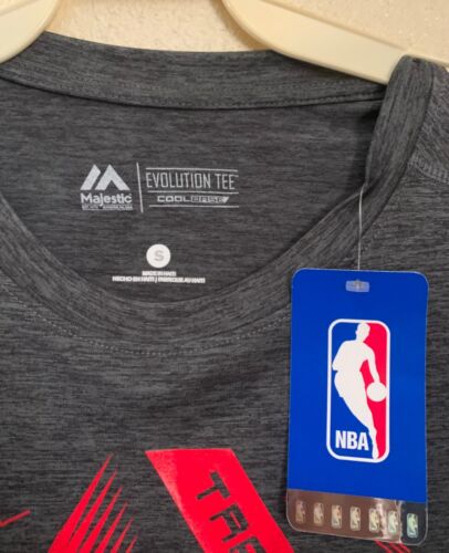 Portland Trailblazers Majestic Evolution Tee Cool Base Shirt Size S - Picture 2 of 2