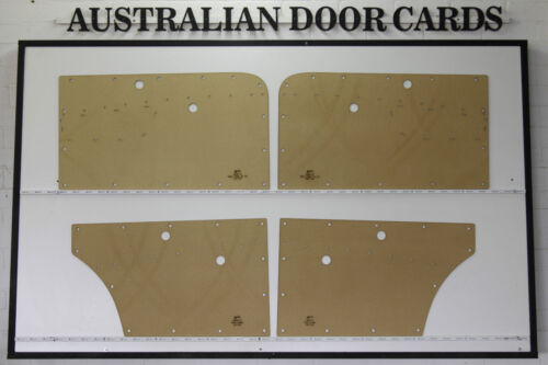 Door Cards Fits Holden FC Sedan Wagon Supports Chrome Strip Quality Masonite x4 - Picture 1 of 9