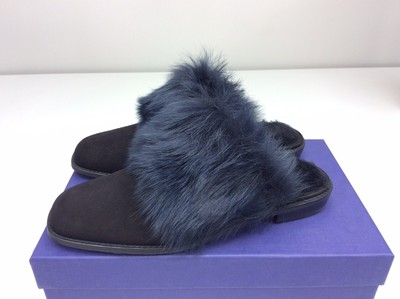 stuart weitzman fur mules